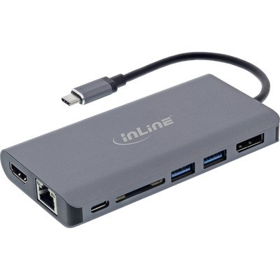 InLine® 7-in-1 USB-C Dockingstation, HDMI, DisplayPort, USB 3.2, SD, MST, PD (Produktbild 1)