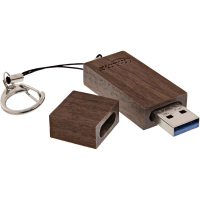 InLine® woodstick USB 3.0 Speicherstick, Walnuss, 128GB