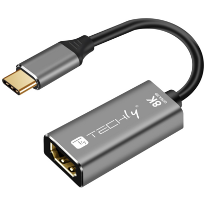 Techly USB-C 3.2 auf HDMI 2.1 Adapter -- 8K@60Hz 15 cm